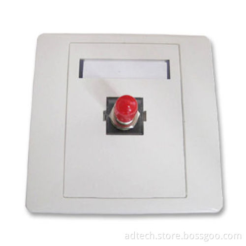 Fiber Optic Wall Plate with 86 Types and 1 Ports for ST Simplex Adapter